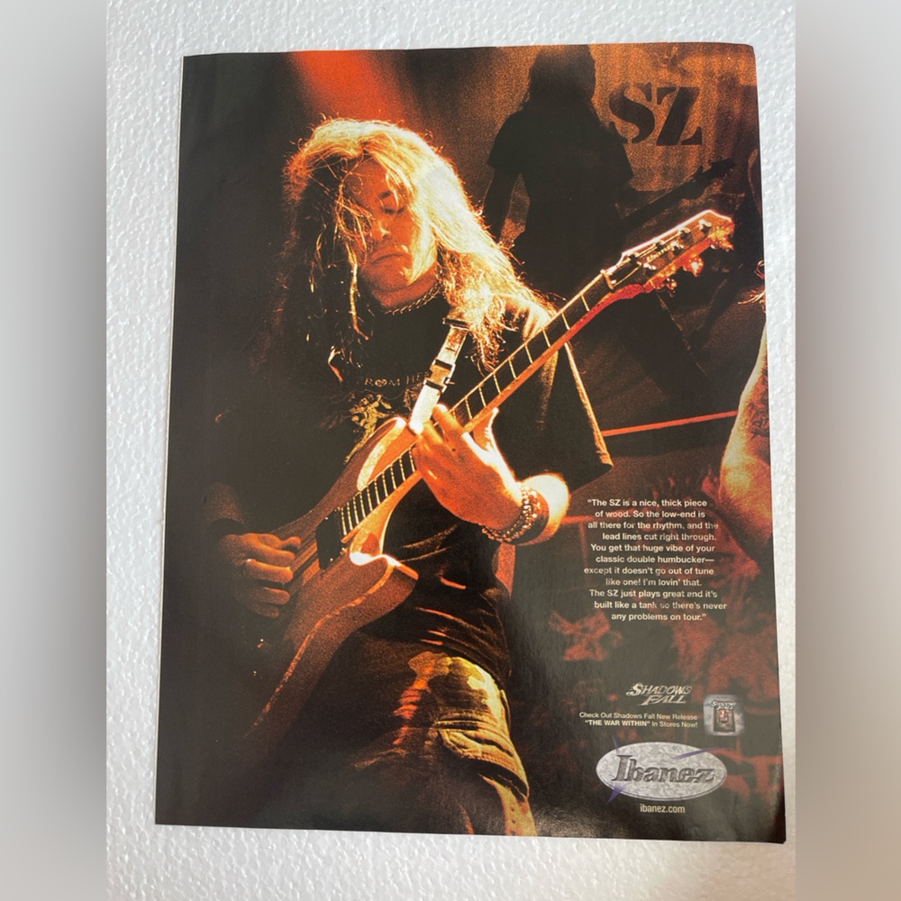 Shadows Fall Matt Bachand Ibanez pinup